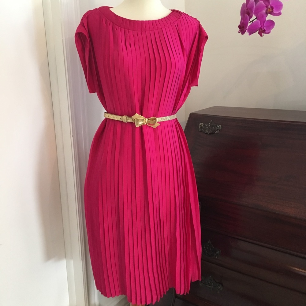 Pink Reiss Pleated Dress, Great Condition